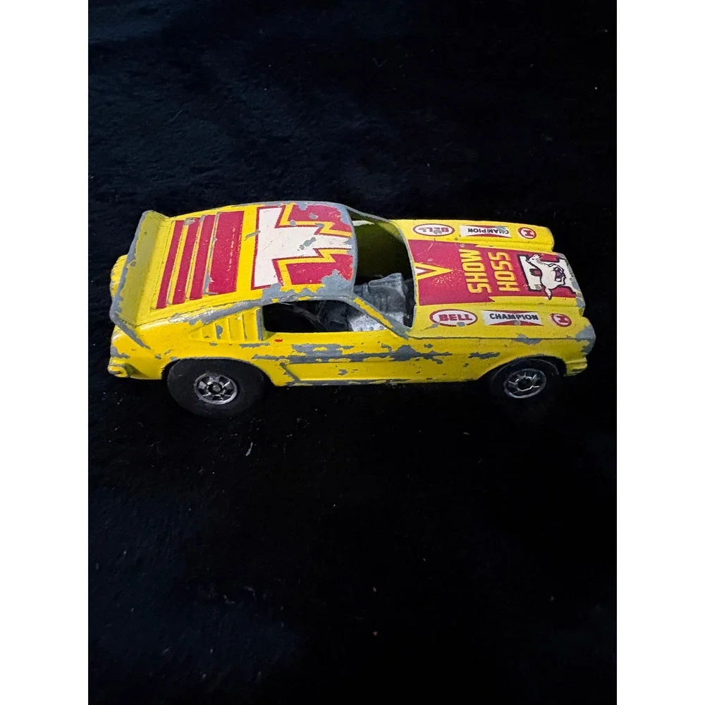 Vintage 1969 Hot‎ Wheels Show Hoss II Funny Car Yellow Mustang Diecast Mattel
